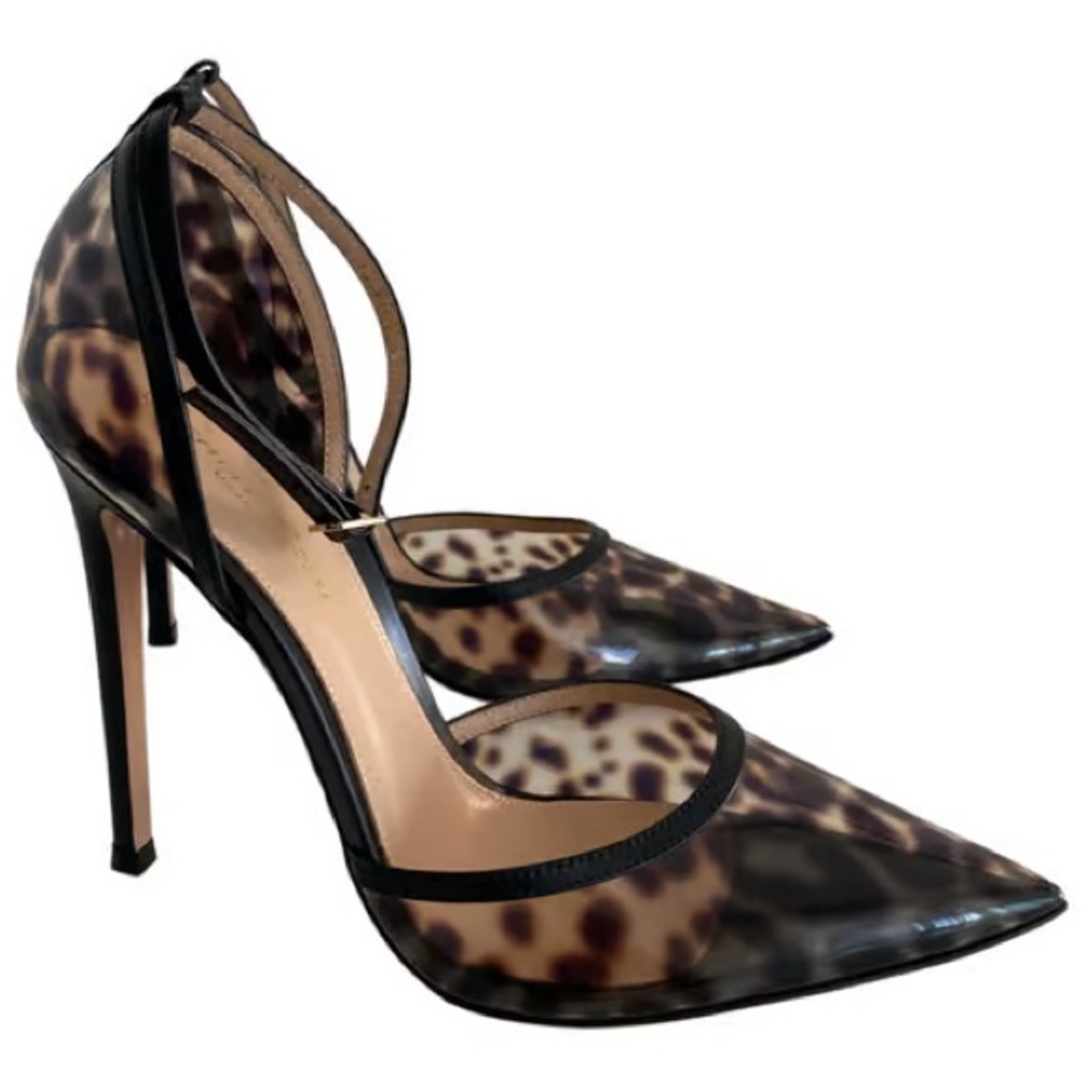 GIANVITO ROSSI PLEXI ANKLE STRAP PUMP
